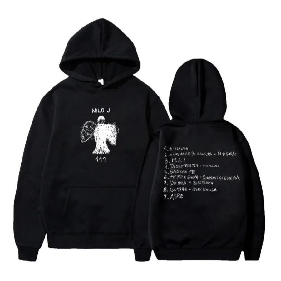 Singer Milo J Hoodies 111 Album Merch Print Women Men Fashion Casual Long Sleeve Pullover Hooded Sweatshirts Couple Clothes
Singer Milo J Hoodies 111 Album Merch Print Women Men Fashion Casual Long Sleeve Pullover Hooded Sweatshirts Couple Clothes