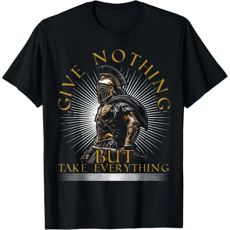 Sparta Saying, Give Nothing Greek Warrior, Spartan Warrior T-Shirt for men large size mens clothing S-6XL tops
Sparta Saying, Give Nothing Greek Warrior, Spartan Warrior T-Shirt for men large size mens clothing S-6XL tops