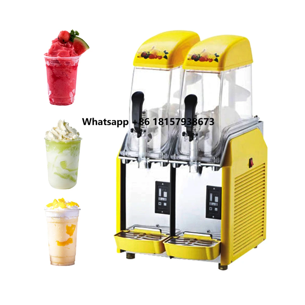 2*12L Factory Direct Slush Maker Machine Frozen Drink Machine Ice Shaver Crusher Ice Shaving Machine for Sale
2*12L Factory Direct Slush Maker Machine Frozen Drink Machine Ice Shaver Crusher Ice Shaving Machine for Sale