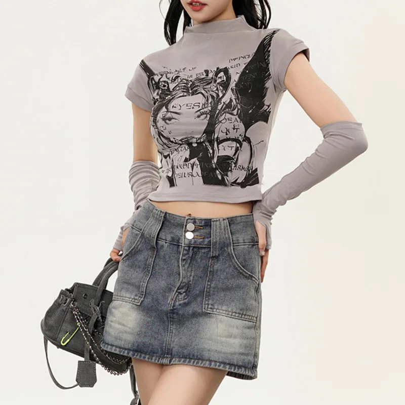 Hot Girls Sexy Crop Top Cartoon Print T-shirts Matching Oversleeve Women Y2k Aesthetic Tees Shirt Harajuku Slim Fit Tshirts
Hot Girls Sexy Crop Top Cartoon Print T-shirts Matching Oversleeve Women Y2k Aesthetic Tees Shirt Harajuku Slim Fit Tshirts