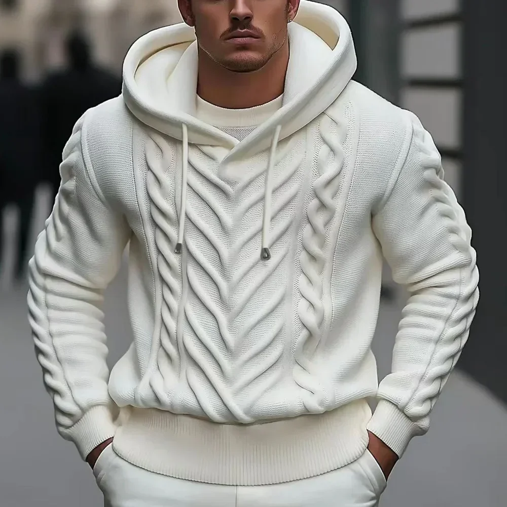 Sweatshirts Men Pullovers Sweaters Solid Casual Loose Splice Hooded Knitted Regular Thick Warm Tops Autumn Winter 2024
Sweatshirts Men Pullovers Sweaters Solid Casual Loose Splice Hooded Knitted Regular Thick Warm Tops Autumn Winter 2024