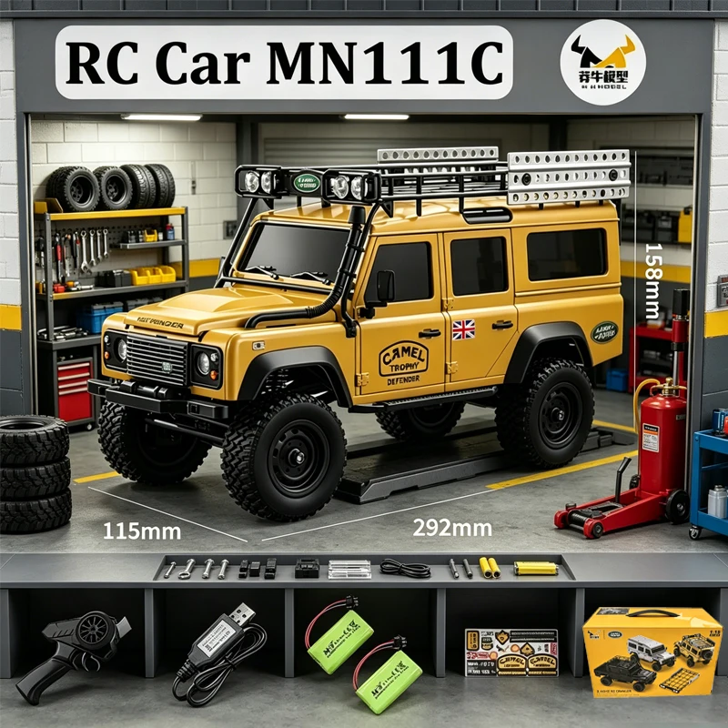 MN Model MN111C RC Car 4WD 1:18 Land Rover Defender Full Scale 2.4G Remote Control Car Truck Climbing Off-Road RC Toys Gift
MN Model MN111C RC Car 4WD 1:18 Land Rover Defender Full Scale 2.4G Remote Control Car Truck Climbing Off-Road RC Toys Gift