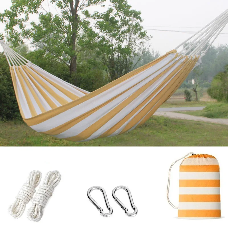 Single-person Suspended Camping Hammock with Striped - Portable Outdoor Camping Tree Hammock Suitable for Outdoor Courtyard
Single-person Suspended Camping Hammock with Striped - Portable Outdoor Camping Tree Hammock Suitable for Outdoor Courtyard