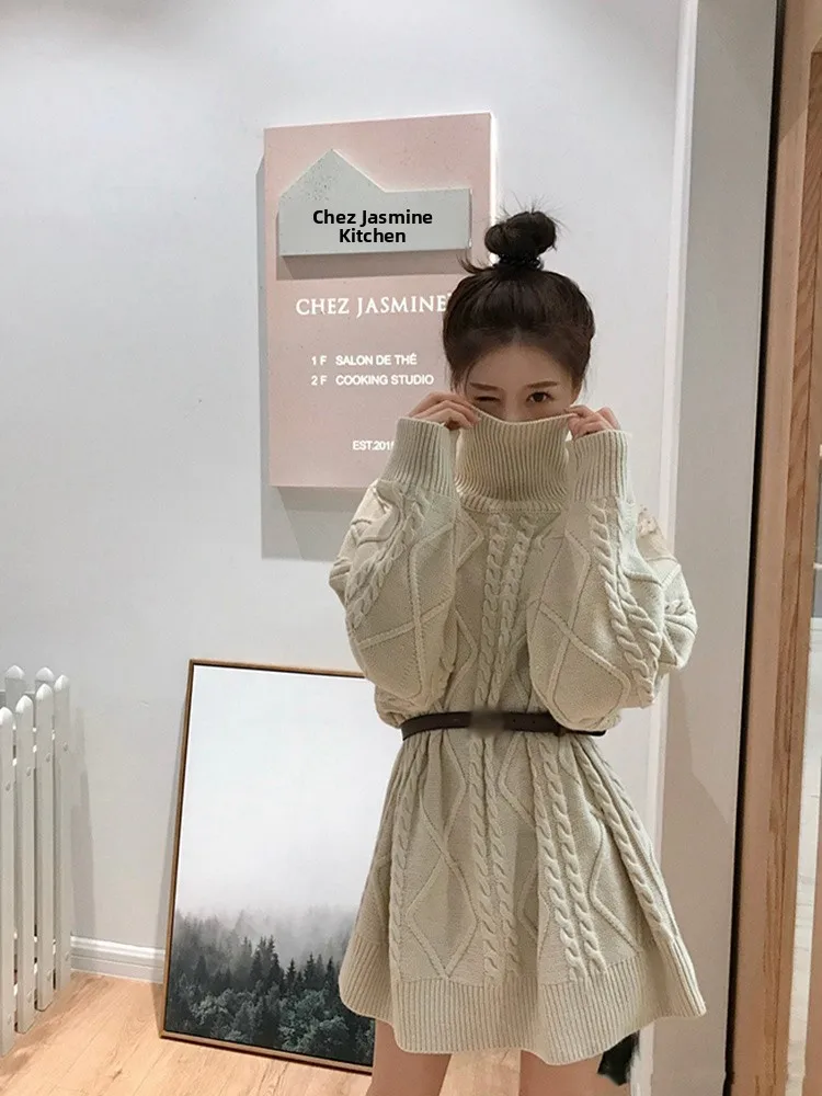 Women's High Collar Knitted Sweater Dress Loose Lazy Style Autumn Winter Thickened Tassel Coat Outerwear Warmth Commute Style
Women's High Collar Knitted Sweater Dress Loose Lazy Style Autumn Winter Thickened Tassel Coat Outerwear Warmth Commute Style