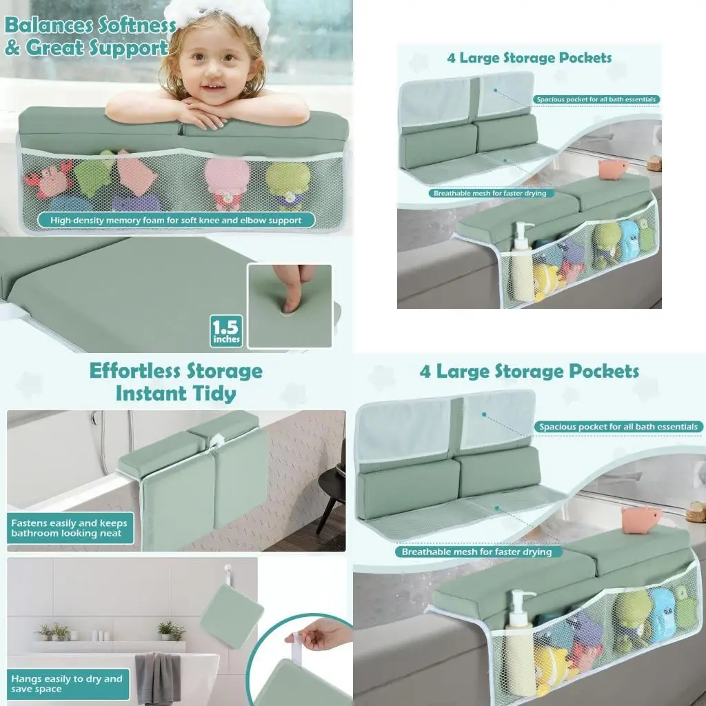 Infant Bath Accessories Kits Including Kneeling and Elbow Pad for Comfort
Infant Bath Accessories Kits Including Kneeling and Elbow Pad for Comfort