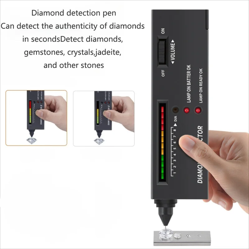 Diamond Testing Pen Jewelry Authenticity Detector Hardness Tester for Jade and Other Stones Identification Tool for Gemstones
Diamond Testing Pen Jewelry Authenticity Detector Hardness Tester for Jade and Other Stones Identification Tool for Gemstones