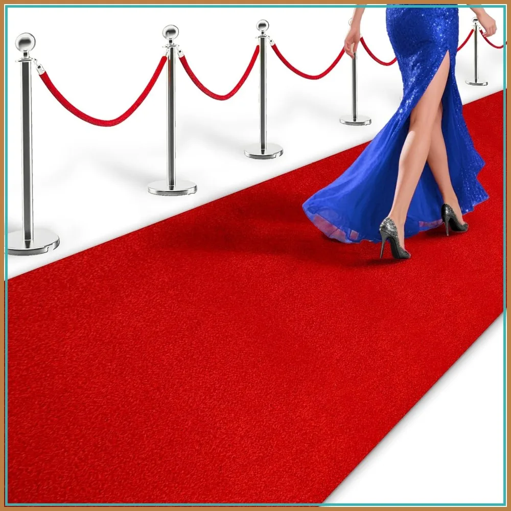Thick Red Carpet Runner 3x20FT Non-Slip Rubber Backed Aisle Rug for Wedding Party Hollywood Decor
Thick Red Carpet Runner 3x20FT Non-Slip Rubber Backed Aisle Rug for Wedding Party Hollywood Decor