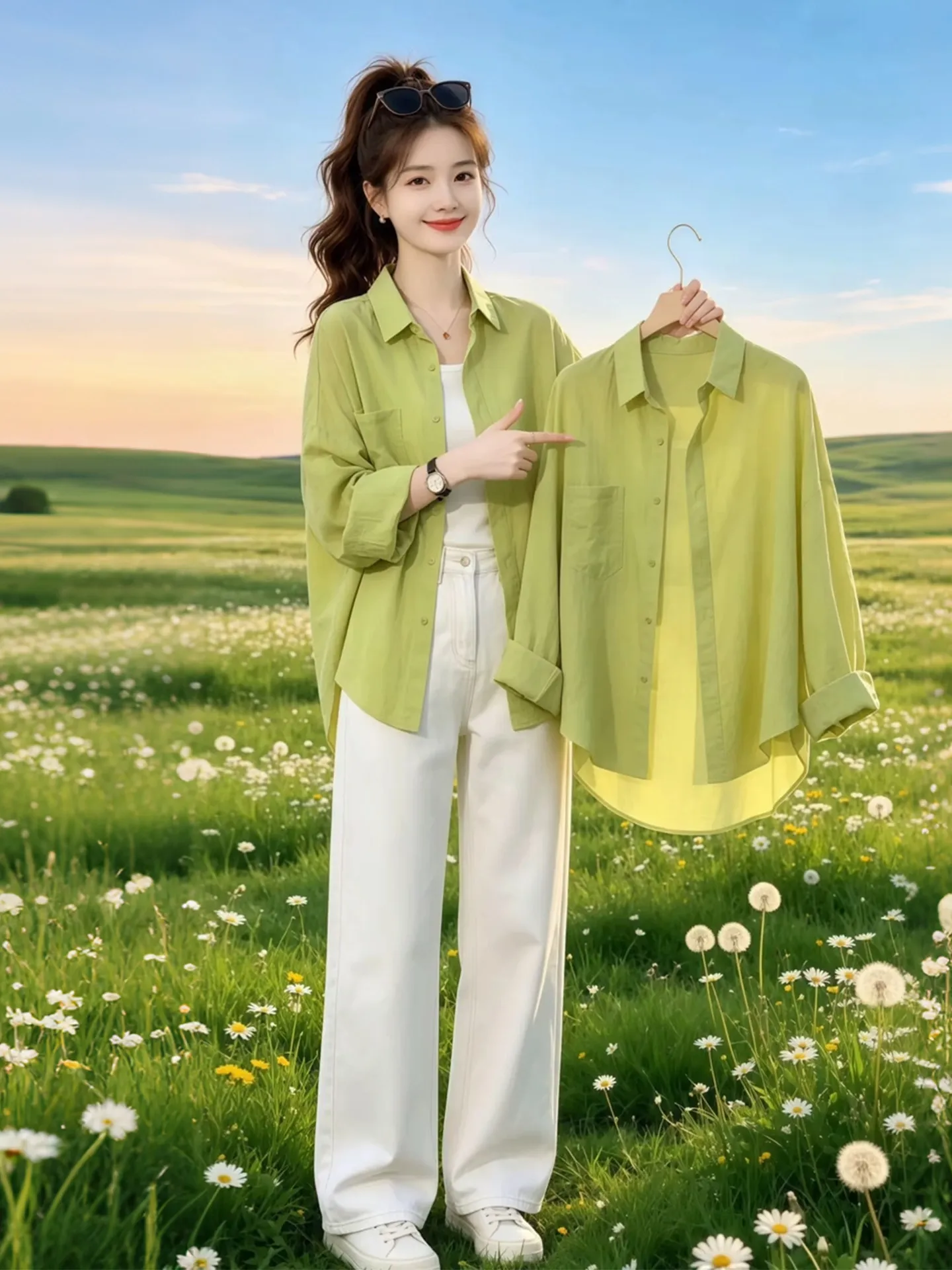 Fashionable Lightweight Long Sleeve Women's Shirt Korean Style Commute Wind Breathable Sun Protection Open Cardigan Top
Fashionable Lightweight Long Sleeve Women's Shirt Korean Style Commute Wind Breathable Sun Protection Open Cardigan Top