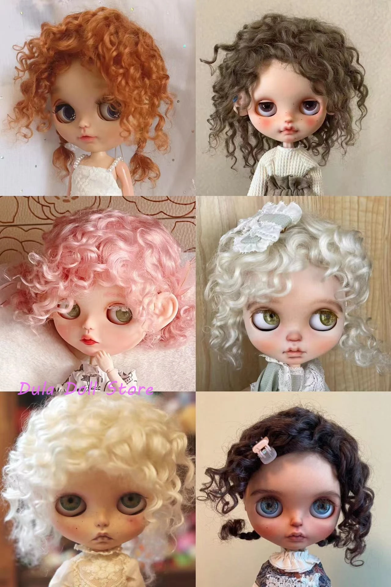 Кукольные парики Dula для Blythe Qbaby, разноцветные мохеровые завитки головы 9-10 дюймов
Кукольные парики Dula для Blythe Qbaby, разноцветные мохеровые завитки головы 9-10 дюймов