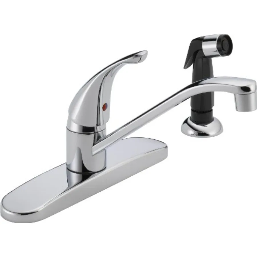Single-Handle Kitchen Sink Faucet with Side Sprayer, Chrome P115LF
Single-Handle Kitchen Sink Faucet with Side Sprayer, Chrome P115LF