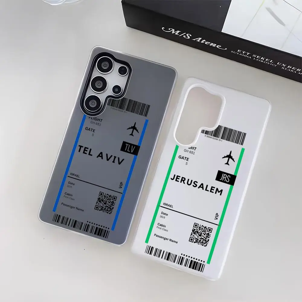 Plane Travel Ticket Israel Phone Case For Samsung Galaxy S25 S24 S22 S23 Ultra S21 S20 Plus Frosted Jelly Shockproof Soft Cover
Plane Travel Ticket Israel Phone Case For Samsung Galaxy S25 S24 S22 S23 Ultra S21 S20 Plus Frosted Jelly Shockproof Soft Cover