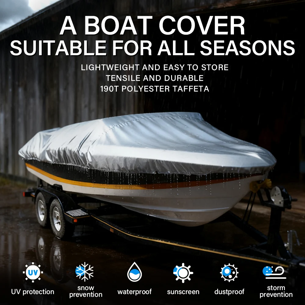 Boat Cover Yacht Outdoor Protection Waterproof Heavy Duty Silver Reflective Oxford Fabric Anti-smashing Durable Tear Proof
Boat Cover Yacht Outdoor Protection Waterproof Heavy Duty Silver Reflective Oxford Fabric Anti-smashing Durable Tear Proof