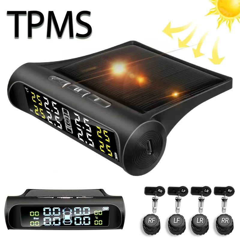 Yangood TPMS Car Tire Pressure Warning Alarm Digital Colorful Display USB Solar Charging 4 Built-in&External Sensors Waterproof
Yangood TPMS Car Tire Pressure Warning Alarm Digital Colorful Display USB Solar Charging 4 Built-in&External Sensors Waterproof