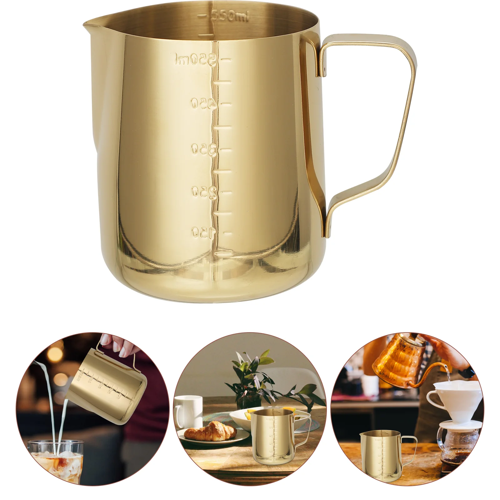 Coffee Machine Graduated Milk Cup Steaming Pitcher Jug Creamer Frother Golden with Steamer
Coffee Machine Graduated Milk Cup Steaming Pitcher Jug Creamer Frother Golden with Steamer