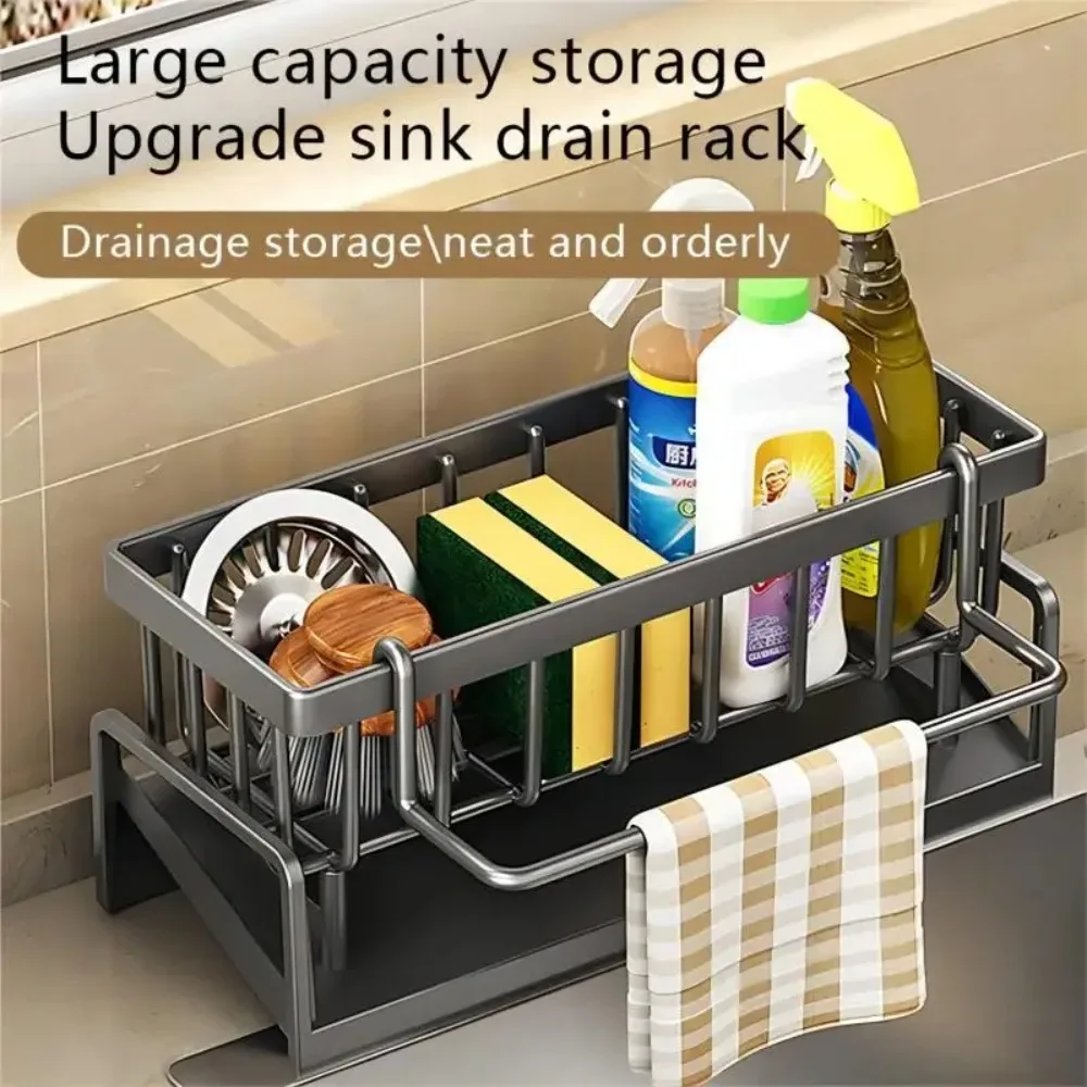 Kitchen Racks Storage and Drainage Rack with Cloth Rod Non Perforated Household Seasoning Rack Pool Faucet Sink Artifact Tools
Kitchen Racks Storage and Drainage Rack with Cloth Rod Non Perforated Household Seasoning Rack Pool Faucet Sink Artifact Tools