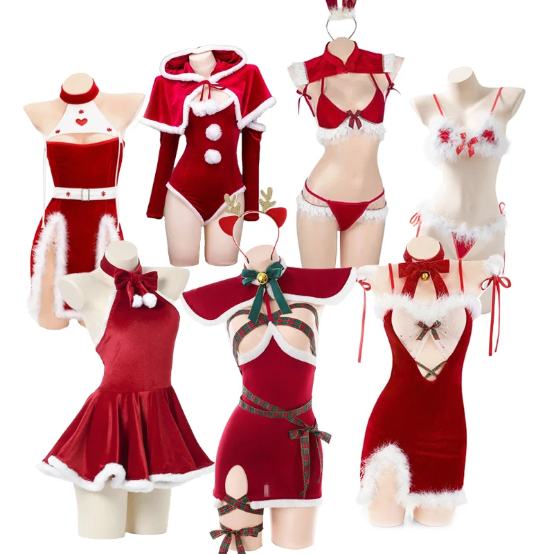 Women's Christmas Dress Secret Clothes Sexy Slim Red Short Dress Pajama Erotic Lingerie Winter Hotsweet Bodycon Nightwear
Women's Christmas Dress Secret Clothes Sexy Slim Red Short Dress Pajama Erotic Lingerie Winter Hotsweet Bodycon Nightwear