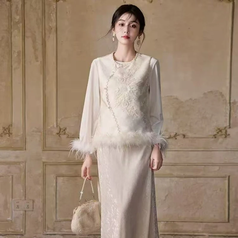 Новый белый жилет в китайском стиле для женщин, осень/зима 2026, высококачественный элегантный жилет без рукавов, модная одежда сверху
Новый белый жилет в китайском стиле для женщин, осень/зима 2026, высококачественный элегантный жилет без рукавов, модная одежда сверху