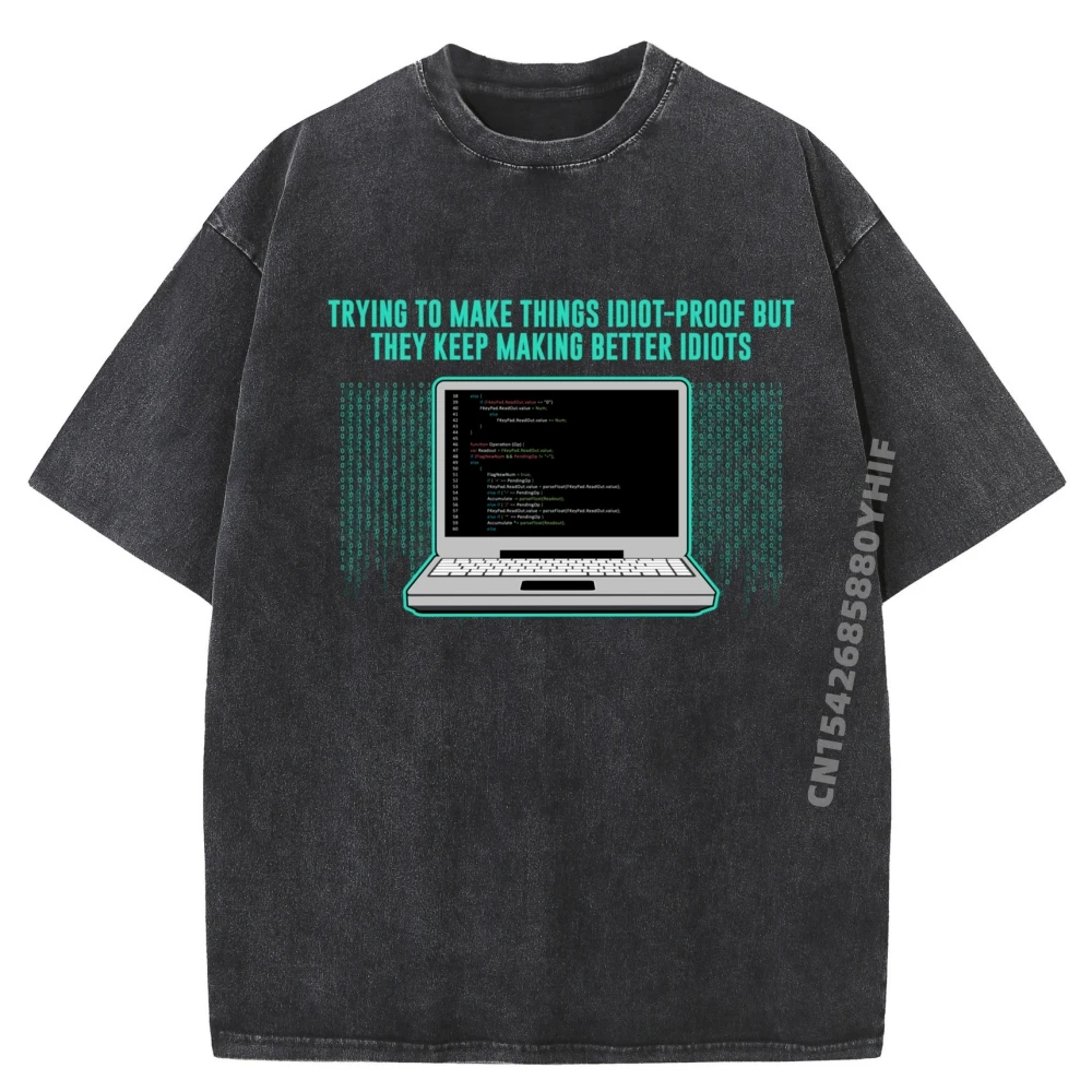Trying To Make Things Idiot T-shirts Women Funny Retro Washed T Shirt Graphic T Shirts Men Oversized Printed Tee
Trying To Make Things Idiot T-shirts Women Funny Retro Washed T Shirt Graphic T Shirts Men Oversized Printed Tee