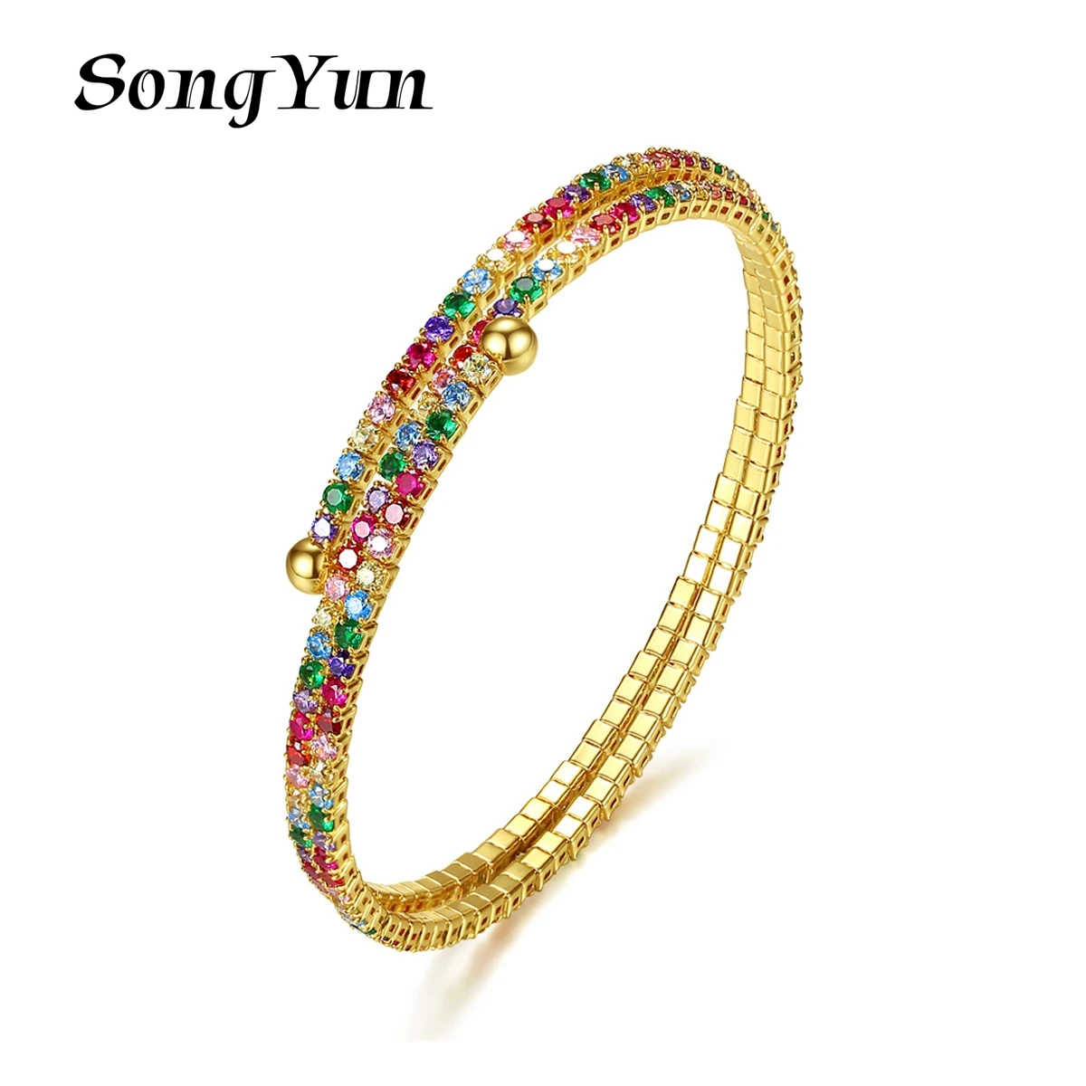 SongYun Jewelry Manufacturer Healthy Elastic Bracelet Female Copper Zircon Crystal Bracelet Fashion Temperament Banquet
SongYun Jewelry Manufacturer Healthy Elastic Bracelet Female Copper Zircon Crystal Bracelet Fashion Temperament Banquet