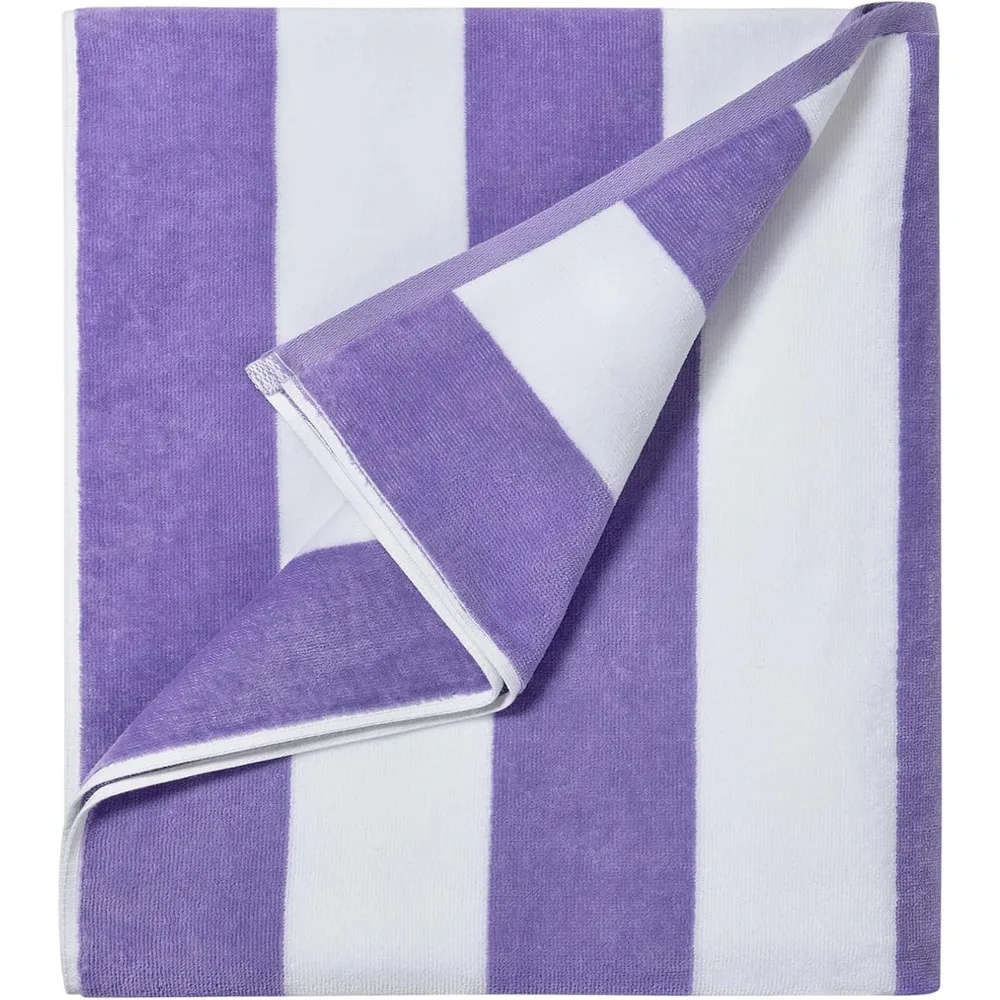 Large Oversized Cotton Beach Towel 36x70 Inch Soft Striped Pool Swimming Towel Purple
Large Oversized Cotton Beach Towel 36x70 Inch Soft Striped Pool Swimming Towel Purple