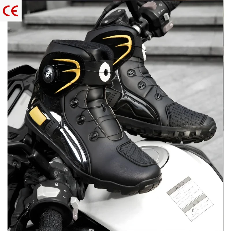 New Men's Motorcycle Shoes Durable Anti-slip Rubber Motorbike Boots TPU Crashproof Motocross Boot Leather Motos Ride Shoes
New Men's Motorcycle Shoes Durable Anti-slip Rubber Motorbike Boots TPU Crashproof Motocross Boot Leather Motos Ride Shoes