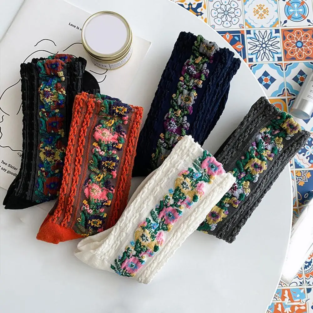 Middle Tube Twist Warm Women Socks Flowers Dress Socks Pattern Ethnic Print Crew Socks Autumn Winter Retro Socks
Middle Tube Twist Warm Women Socks Flowers Dress Socks Pattern Ethnic Print Crew Socks Autumn Winter Retro Socks