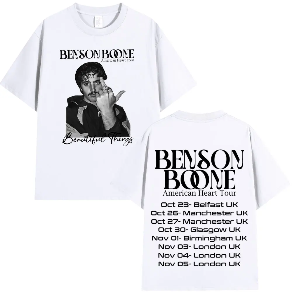 Benson Boone Concert Tour Music 2025 Tee Shirt Men Women Casual Loose T-shirts Short-sleeved Loose 100% Cotton Hip-hop T-shirts
Benson Boone Concert Tour Music 2025 Tee Shirt Men Women Casual Loose T-shirts Short-sleeved Loose 100% Cotton Hip-hop T-shirts