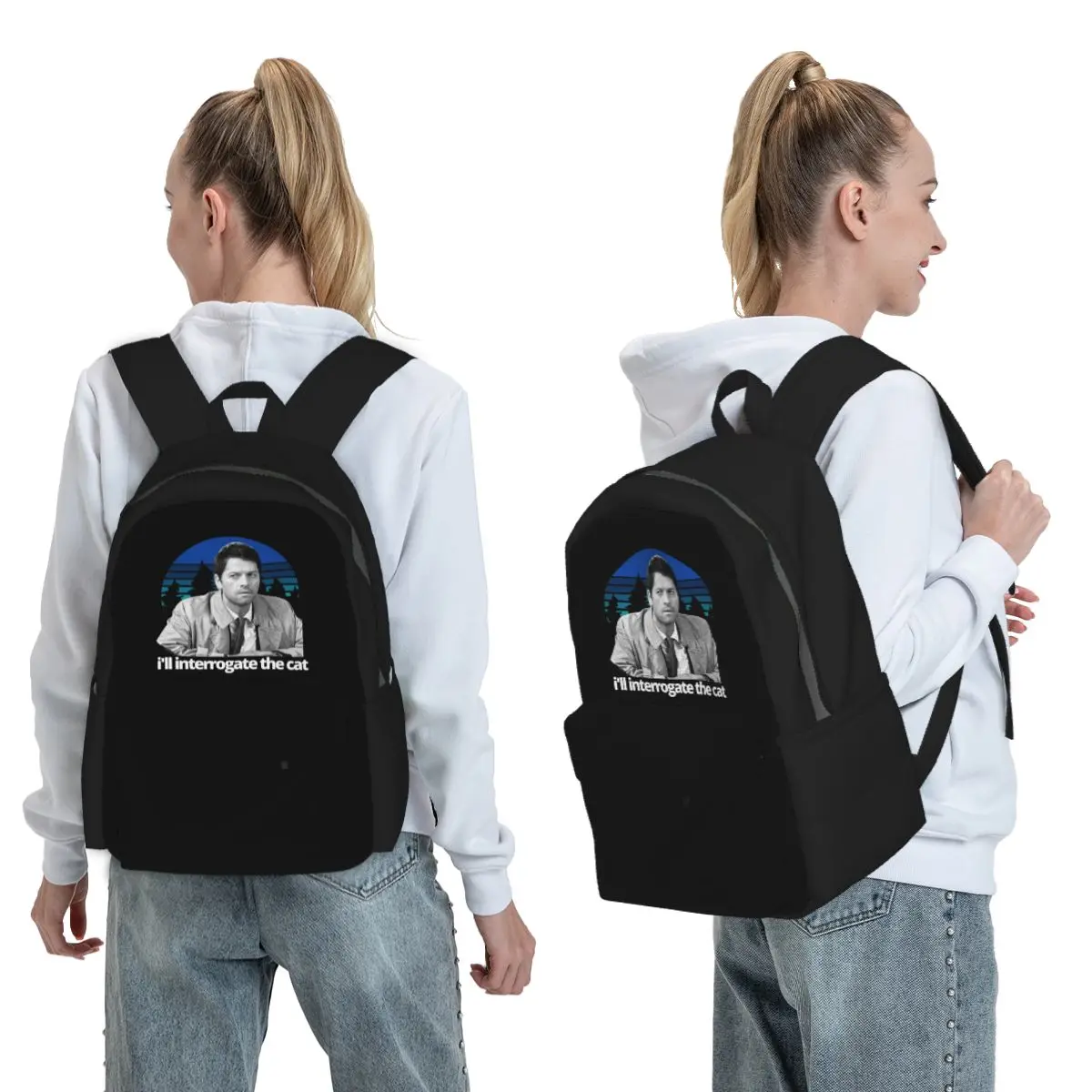 Supernatural Castiel I'll Interrogate The Cat Backpack Boys Girls BookBag Kids School Bag Computer Shoulder Bags for Men Women
Supernatural Castiel I'll Interrogate The Cat Backpack Boys Girls BookBag Kids School Bag Computer Shoulder Bags for Men Women