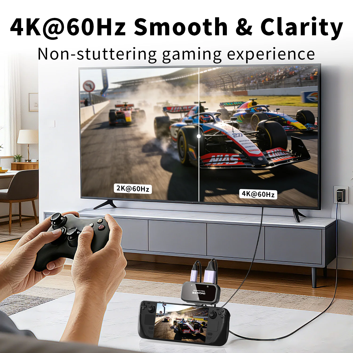 Unnlink 4K@60Hz HDMI USB-C Hub for Steam Deck, Gaming Docking Station with 60W PD Charging, Type-C to HDMI Adapter for Switch
Unnlink 4K@60Hz HDMI USB-C Hub for Steam Deck, Gaming Docking Station with 60W PD Charging, Type-C to HDMI Adapter for Switch