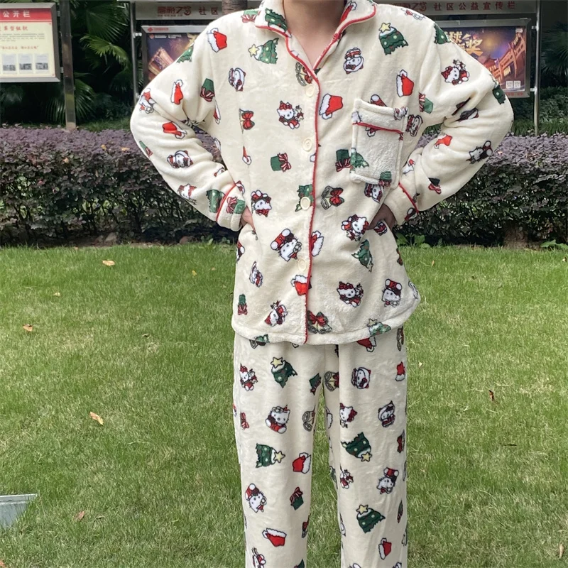 New Hot Sanrio Cartoon Pajama Pants Merry Christmas Kitty Flannel Pajama Pants Casual Christmas Day Gifts Home Pants Trousers
New Hot Sanrio Cartoon Pajama Pants Merry Christmas Kitty Flannel Pajama Pants Casual Christmas Day Gifts Home Pants Trousers