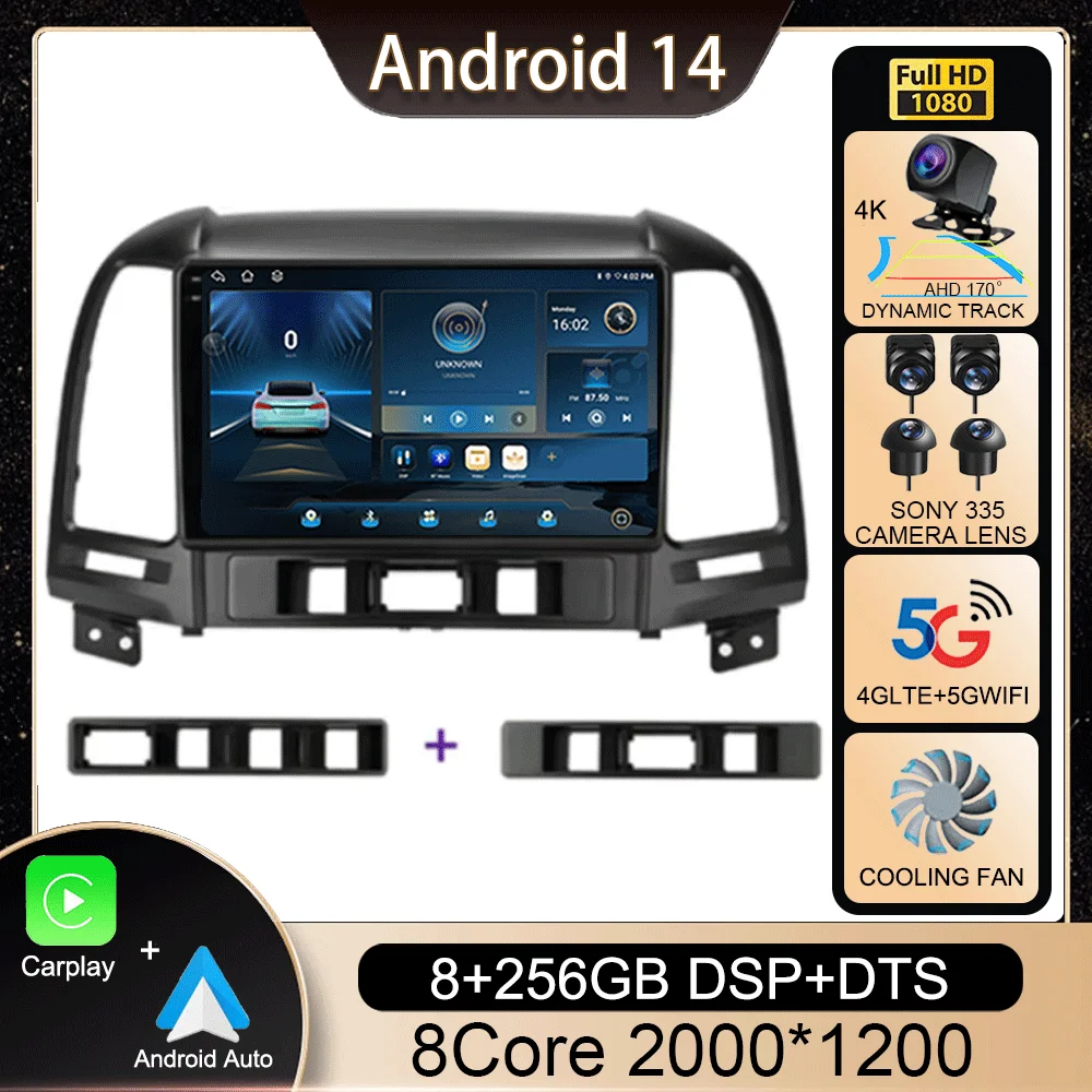 Автомобильный радиоприемник Android 13 для Hyundai Santa Fe 2 2006-2012 Carplay 4G Автомобильный мультимедийный плеер GPS-навигация 2 Din Авторадио стерео BT
Автомобильный радиоприемник Android 13 для Hyundai Santa Fe 2 2006-2012 Carplay 4G Автомобильный мультимедийный плеер GPS-навигация 2 Din Авторадио стерео BT