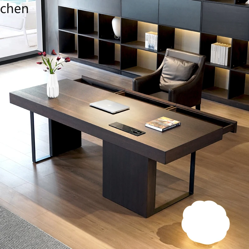 HTT simple light luxury living room large study desk home office computer writing desk home decoration accessories
HTT simple light luxury living room large study desk home office computer writing desk home decoration accessories