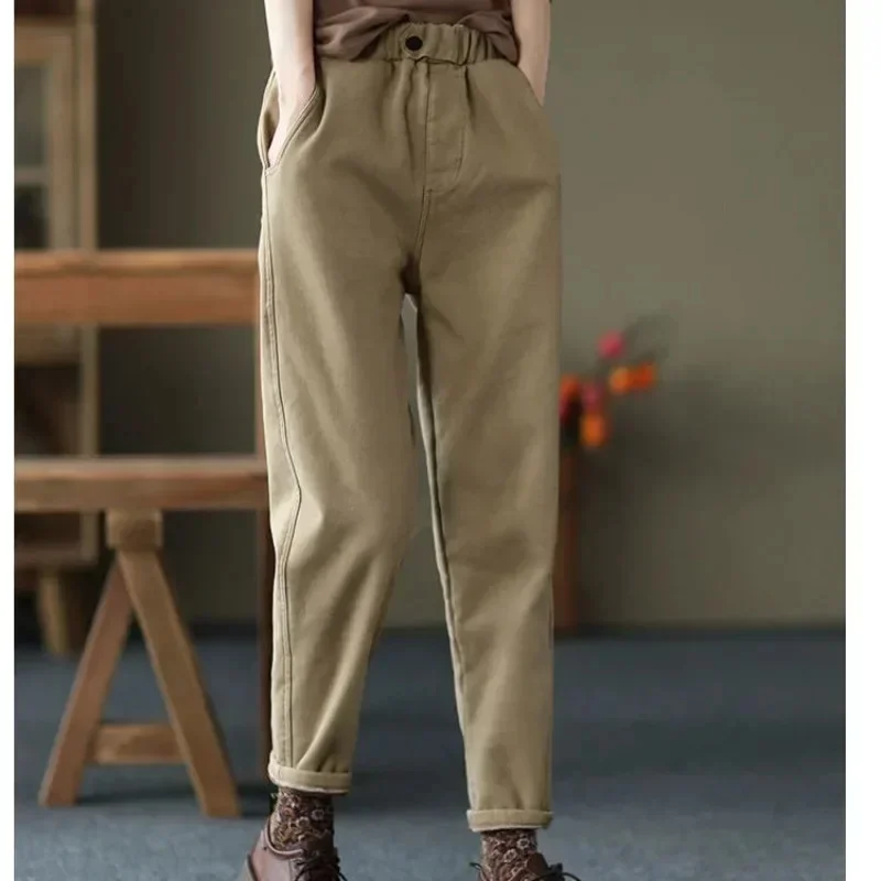 Women Pants Warm Winter Casual Loose Joggers Korean Style Black High Waist Grey Thick Fleece Workout Sweatpants for Women
Women Pants Warm Winter Casual Loose Joggers Korean Style Black High Waist Grey Thick Fleece Workout Sweatpants for Women