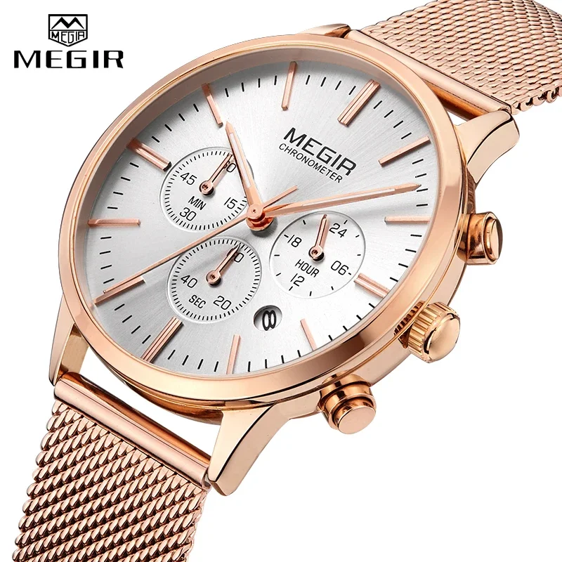 MEGIR Fashion Rose Gold Women Watch Luxury Brand Quartz Wristwatch Ladies Casual Bracelet Watches Sport Relogio Feminino Clock
MEGIR Fashion Rose Gold Women Watch Luxury Brand Quartz Wristwatch Ladies Casual Bracelet Watches Sport Relogio Feminino Clock