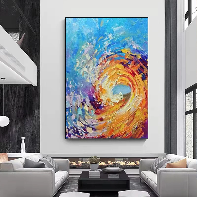 Pure Hand-painted Oil Painting Orange Wave Decoration Painting Living Room Vertical Aisle Art Canvas Picture Hanging Painting
Pure Hand-painted Oil Painting Orange Wave Decoration Painting Living Room Vertical Aisle Art Canvas Picture Hanging Painting