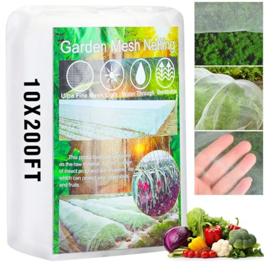 Garden netting for vegetable plants, fruit trees, greenhouse, row cover, patio barrier, blueberry bushes; ultra-fine white poly
Garden netting for vegetable plants, fruit trees, greenhouse, row cover, patio barrier, blueberry bushes; ultra-fine white poly