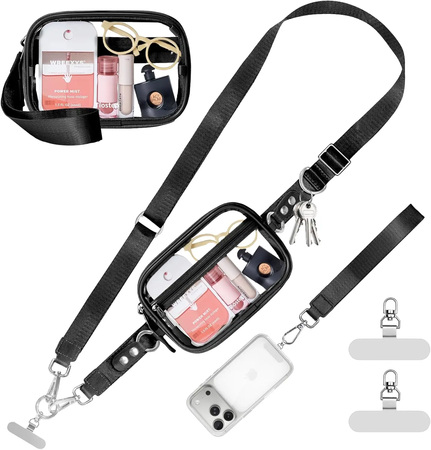 Adjustable Crossbody Phone Lanyard with Detachable Clear Wallet, Hands-Free Stadium Concert Essential
Adjustable Crossbody Phone Lanyard with Detachable Clear Wallet, Hands-Free Stadium Concert Essential