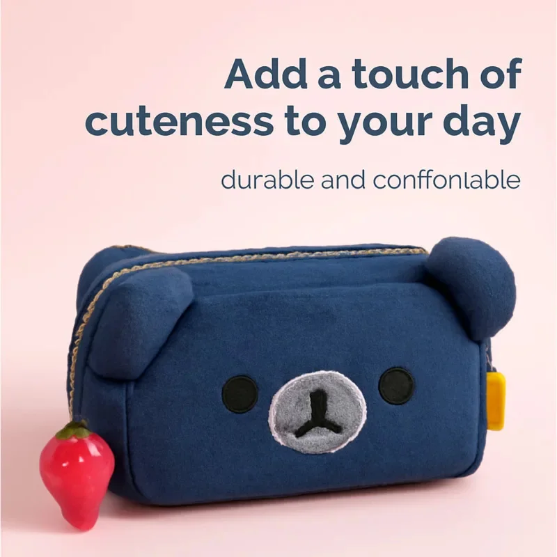 Rilakkuma Denim Bear Pouch Cute Cartoon Zippered Pencil Case For Girls School Travel Accessory
Rilakkuma Denim Bear Pouch Cute Cartoon Zippered Pencil Case For Girls School Travel Accessory