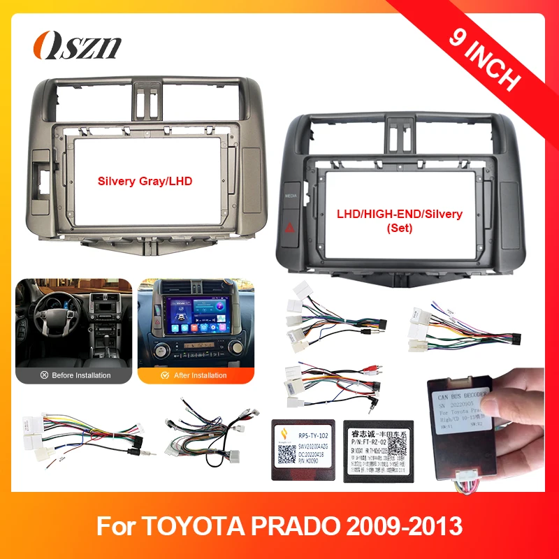 For TOYOTA Prado LHD 2009-2013 9 Inch Car DVD Stereo Radio Frame Dash Panel Head Unit Navigation Fascia
For TOYOTA Prado LHD 2009-2013 9 Inch Car DVD Stereo Radio Frame Dash Panel Head Unit Navigation Fascia