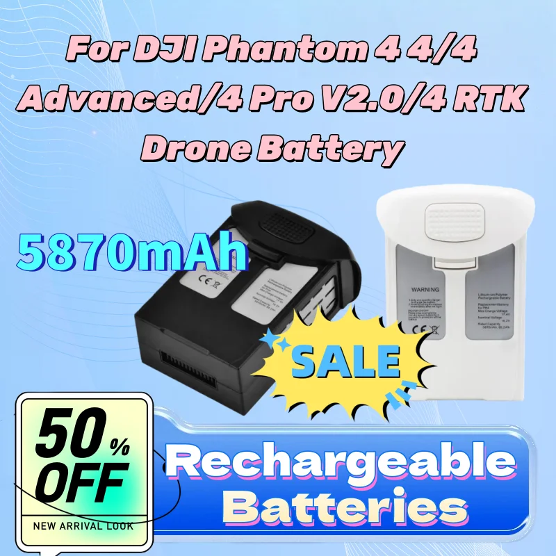 Высококачественная батарея для дронов DJI Phantom 4/4 Advanced/4 Pro V2.0/4 RTK, совместимая с серией Phantom, время полета 30 минут
Высококачественная батарея для дронов DJI Phantom 4/4 Advanced/4 Pro V2.0/4 RTK, совместимая с серией Phantom, время полета 30 минут