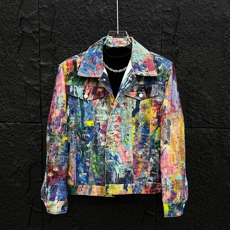 Niche Designer Spring New Personalized Painted Graffiti Oil Painting Denim Coat Men's Fashion All-Matching Baggy Casual Jacket
Niche Designer Spring New Personalized Painted Graffiti Oil Painting Denim Coat Men's Fashion All-Matching Baggy Casual Jacket