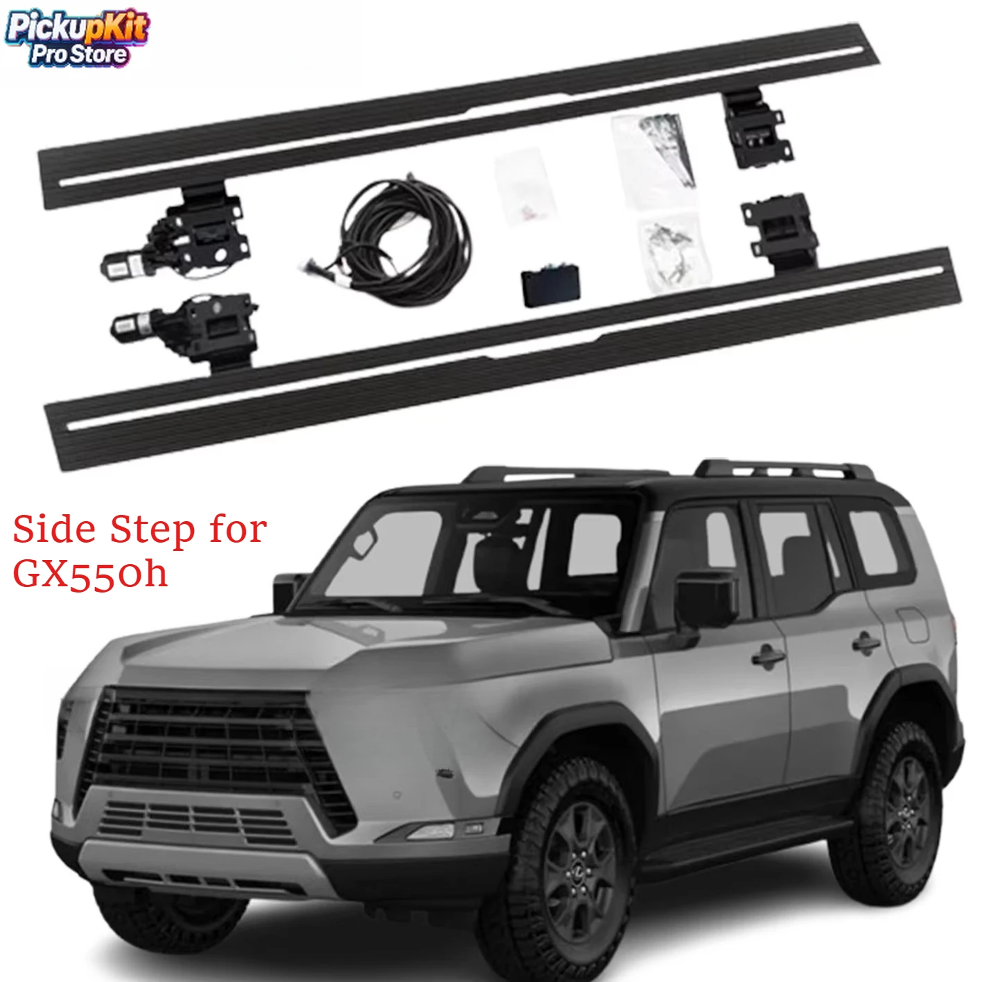 Newest Model Electric Side Steps Automatic Foot Step Running Board Aluminum for GX550h with Skirts 2025
Newest Model Electric Side Steps Automatic Foot Step Running Board Aluminum for GX550h with Skirts 2025