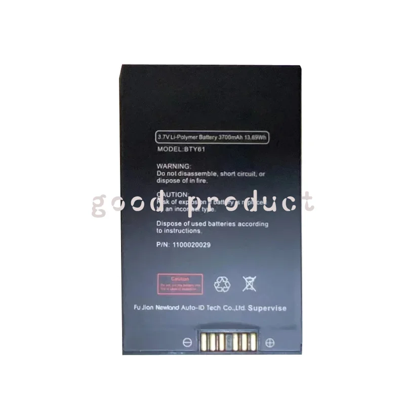 BTY61 BTY64 Battery for Newland MT60,MT60E,MT60H,MT6550,MT6550 Pro,MT66 New Li-ion Rechargeable Replacement 3.7V 3700mAh
BTY61 BTY64 Battery for Newland MT60,MT60E,MT60H,MT6550,MT6550 Pro,MT66 New Li-ion Rechargeable Replacement 3.7V 3700mAh