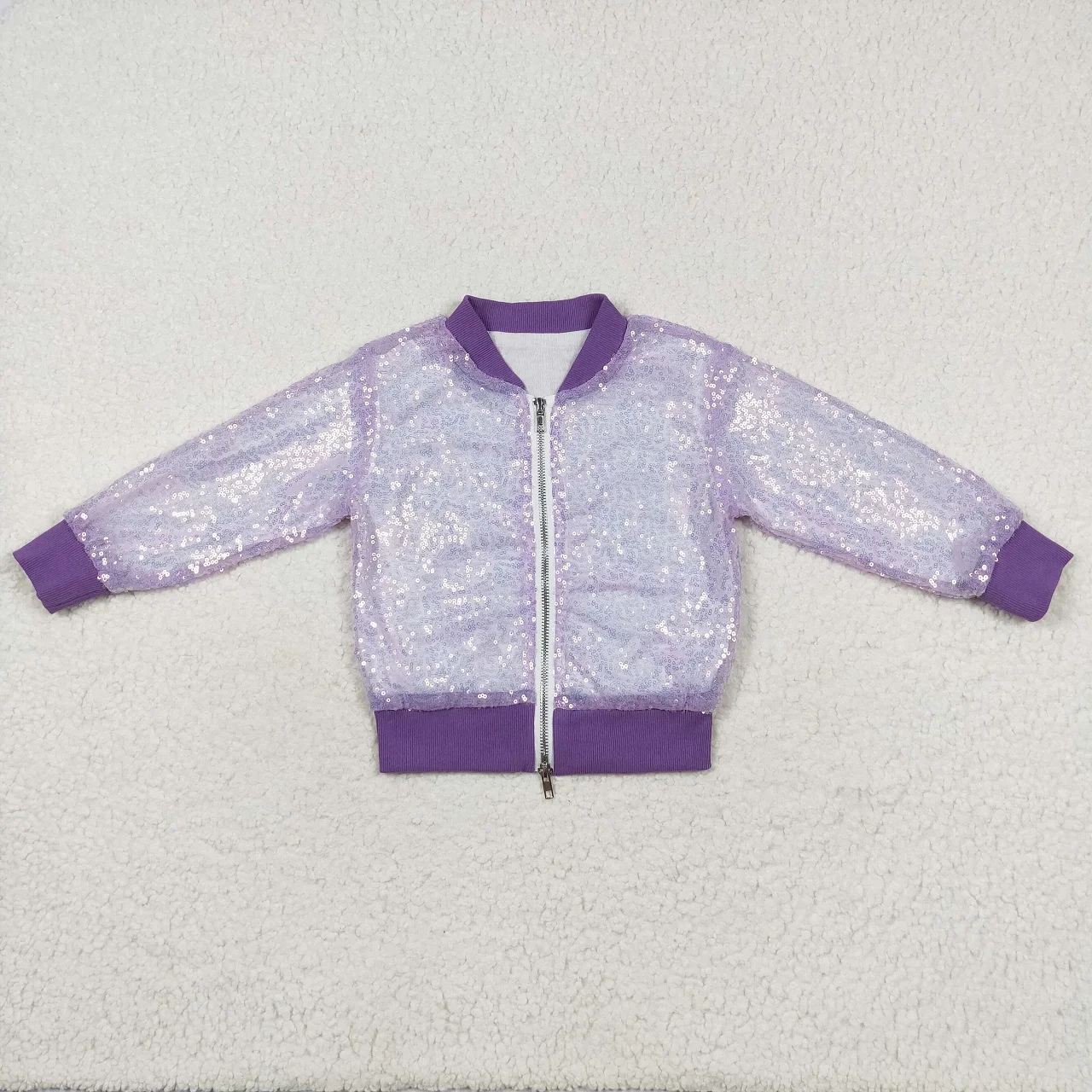 Wholesale Baby Girl Purple Coat One Piece Long Sleeves Sequins Cardigan Overcoat Zipper Children Infant Spring Fall Jacket
Wholesale Baby Girl Purple Coat One Piece Long Sleeves Sequins Cardigan Overcoat Zipper Children Infant Spring Fall Jacket