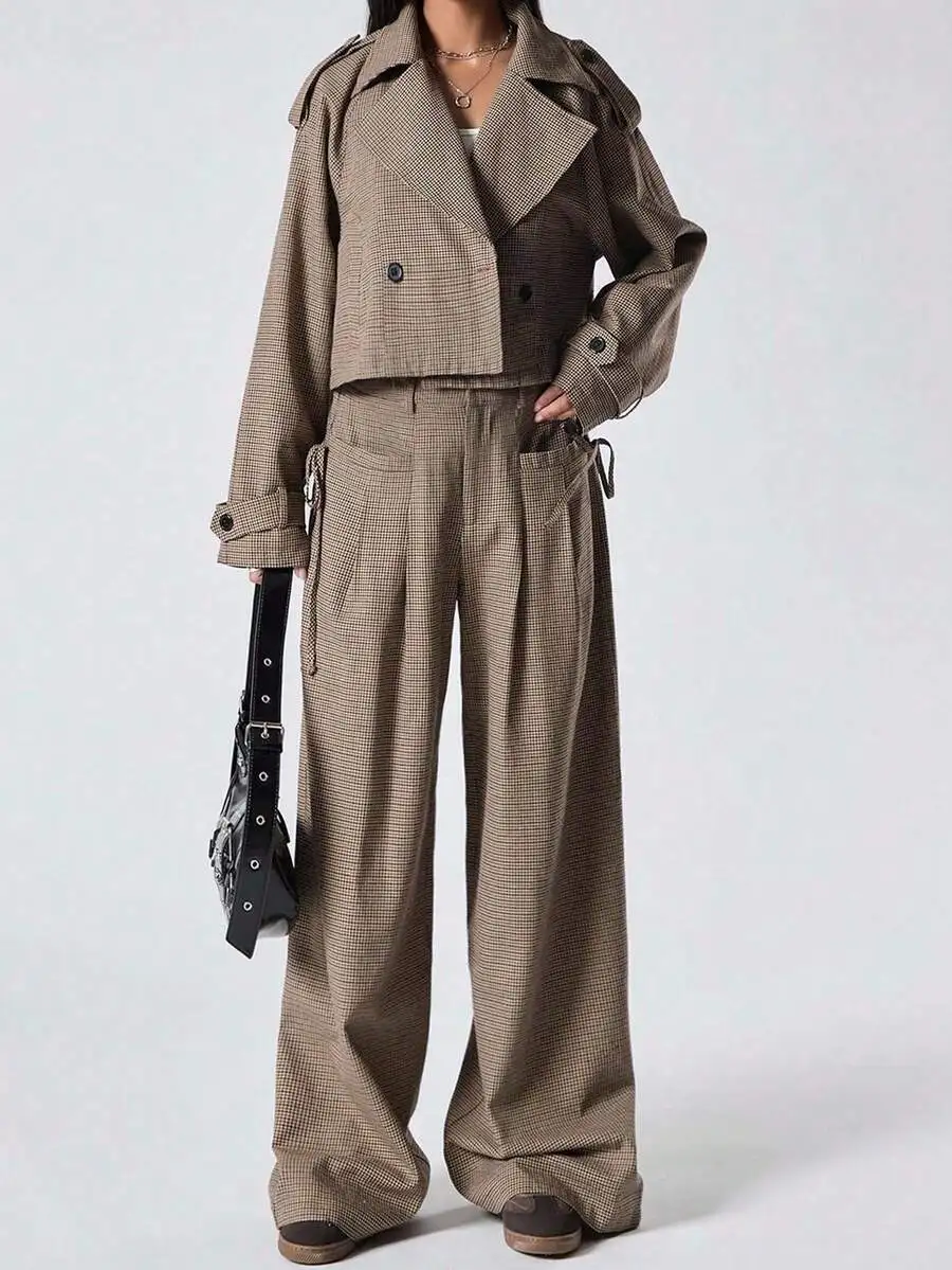 Plaid Pleated Wide Leg Loose Casual Trousers For Women Autumn Winter
Plaid Pleated Wide Leg Loose Casual Trousers For Women Autumn Winter