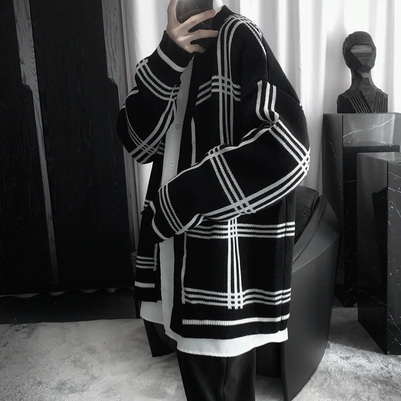 Loose Thickened Plaid Knitted Sweater Men's Lazy Style Couple Dark System Simple Japanese Style Long Sleeve round Neck Open C...
Loose Thickened Plaid Knitted Sweater Men's Lazy Style Couple Dark System Simple Japanese Style Long Sleeve round Neck Open C...