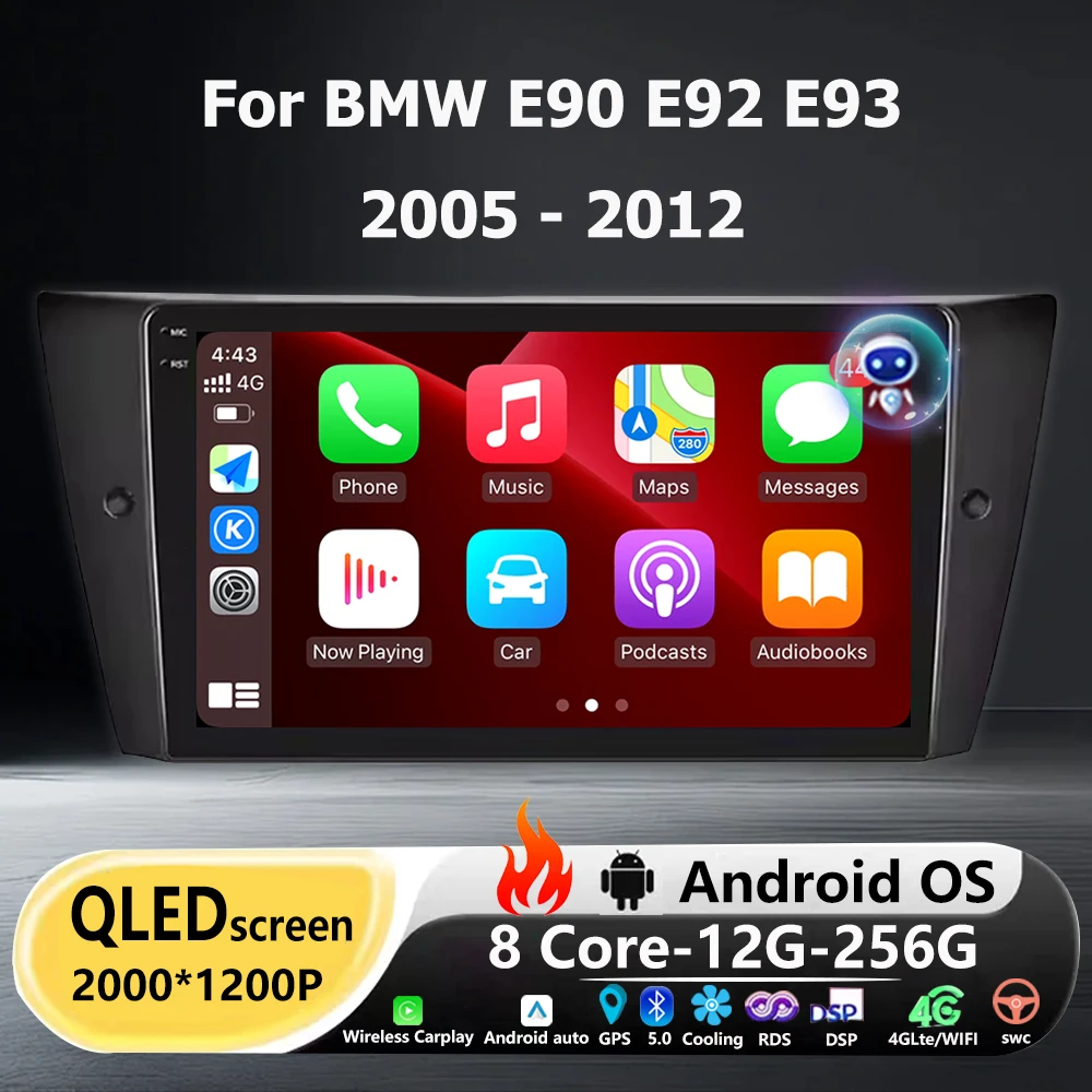 9 Inch For BMW E90 E92 E93 2005-2012 Android 16 Auto Car Radio Multimedia Video Player GPS Navigation Stereo CarPlay 4G BT DSP
9 Inch For BMW E90 E92 E93 2005-2012 Android 16 Auto Car Radio Multimedia Video Player GPS Navigation Stereo CarPlay 4G BT DSP