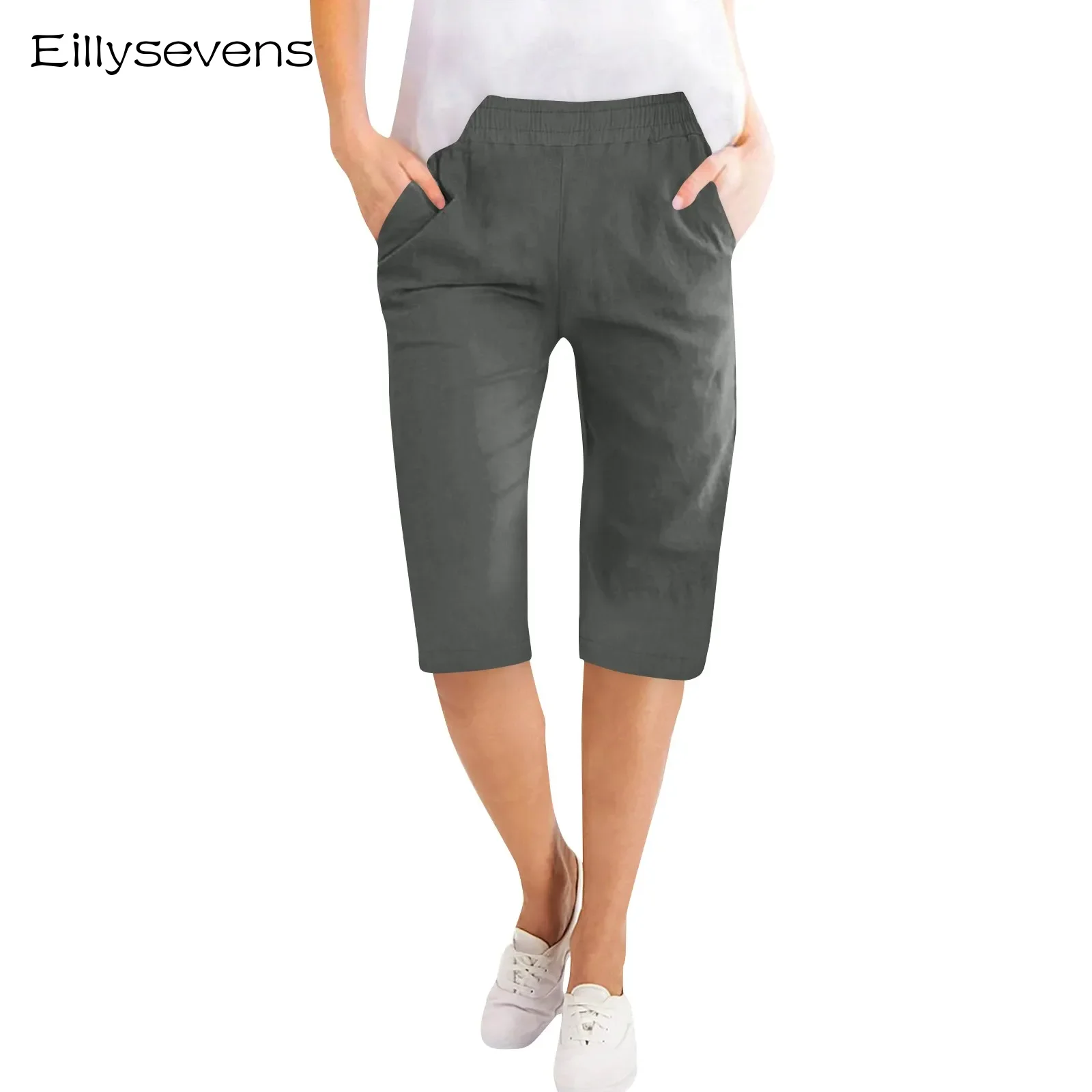 Summer Fashion Women's Vintage Cotton Linen Shorts Female Elastic Waist Solid Color Simple Breathable Wide Leg Half Length Pants
Summer Fashion Women's Vintage Cotton Linen Shorts Female Elastic Waist Solid Color Simple Breathable Wide Leg Half Length Pants