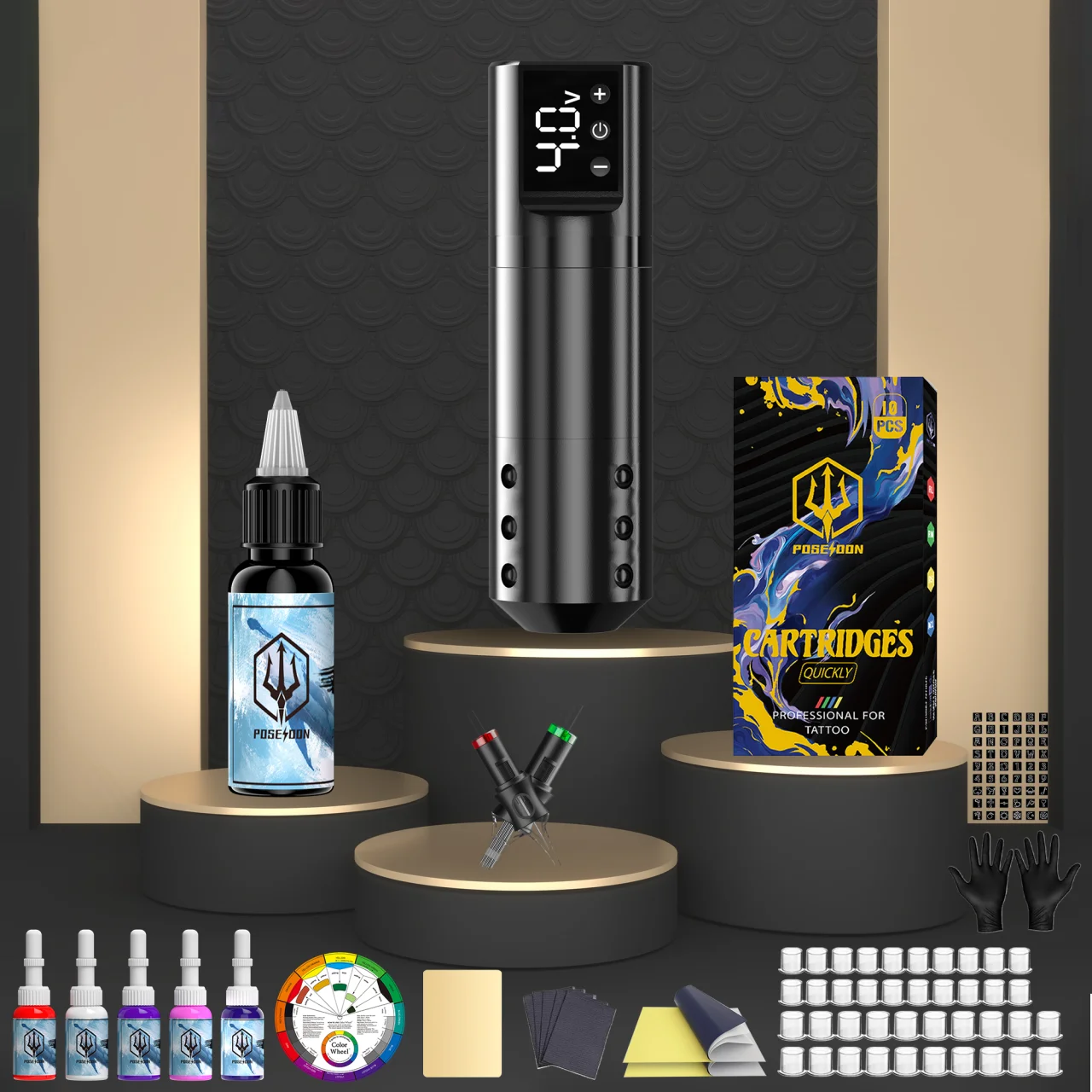 POSEIDON Tattoo Kit Высококачественный набор ручек для татуировки для перманентного макияжа Набор тату-машин Профессиональный беспроводной набор тату-пистолетов
POSEIDON Tattoo Kit Высококачественный набор ручек для татуировки для перманентного макияжа Набор тату-машин Профессиональный беспроводной набор тату-пистолетов