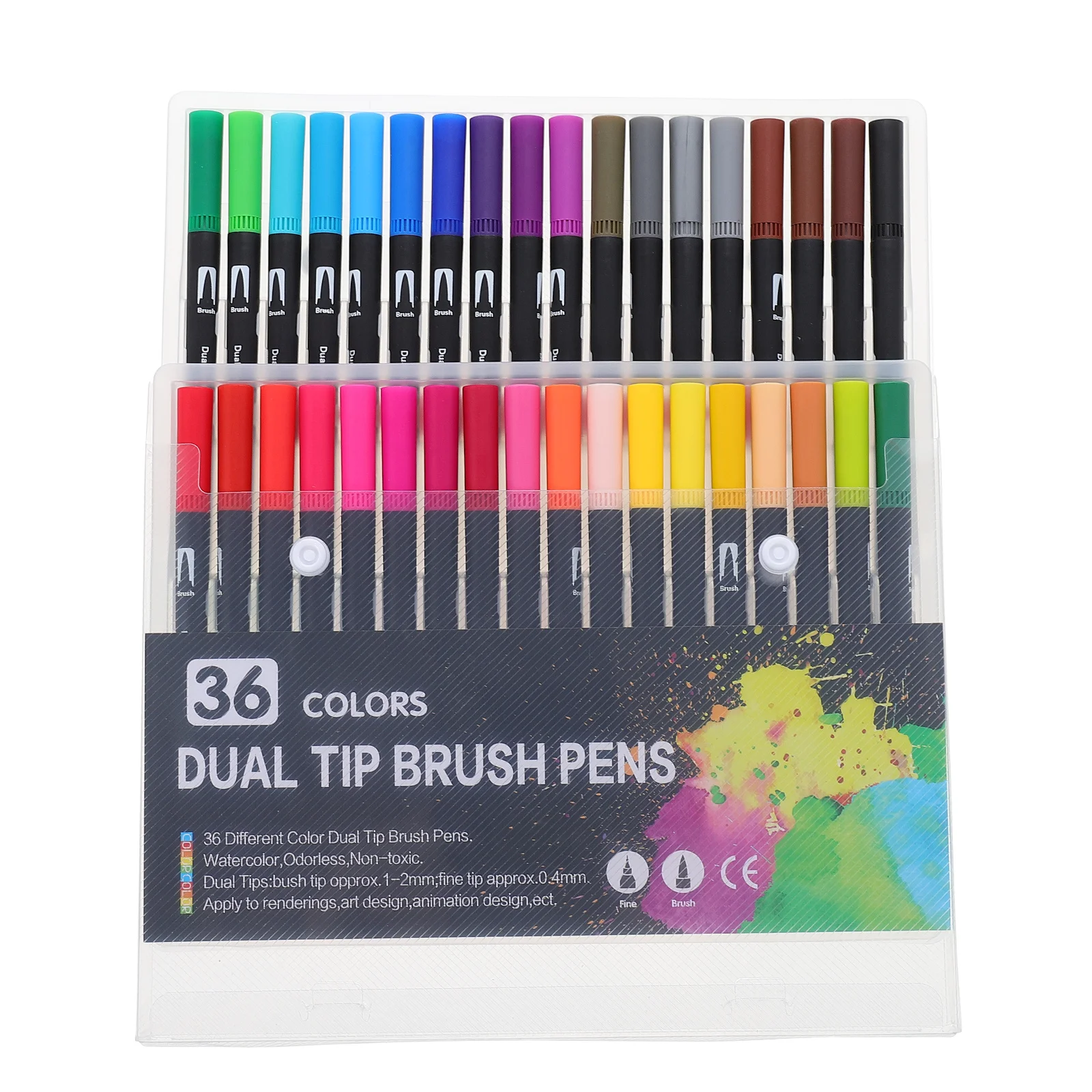 36pcs Dual Tip Marker Pen Smooth Coloring Brush Pen For Kids Adults Artists Portable Multi-Function Markers Comfortable Grip
36pcs Dual Tip Marker Pen Smooth Coloring Brush Pen For Kids Adults Artists Portable Multi-Function Markers Comfortable Grip